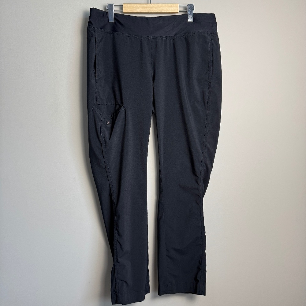 Scrubletics Women's Pull On‎ Elastic Waist Performance Scrub Pants Black Large